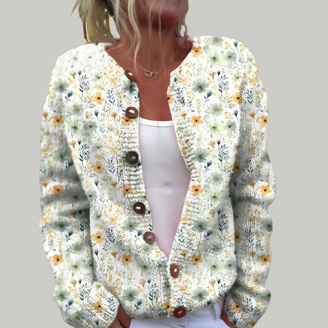 Silvana | Cardigan with Floral Print