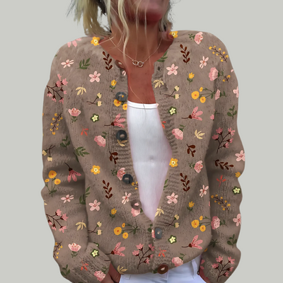 Silvana | Cardigan with Floral Print