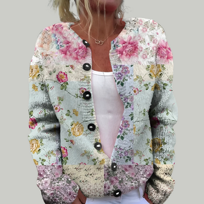 Silvana | Cardigan with Floral Print